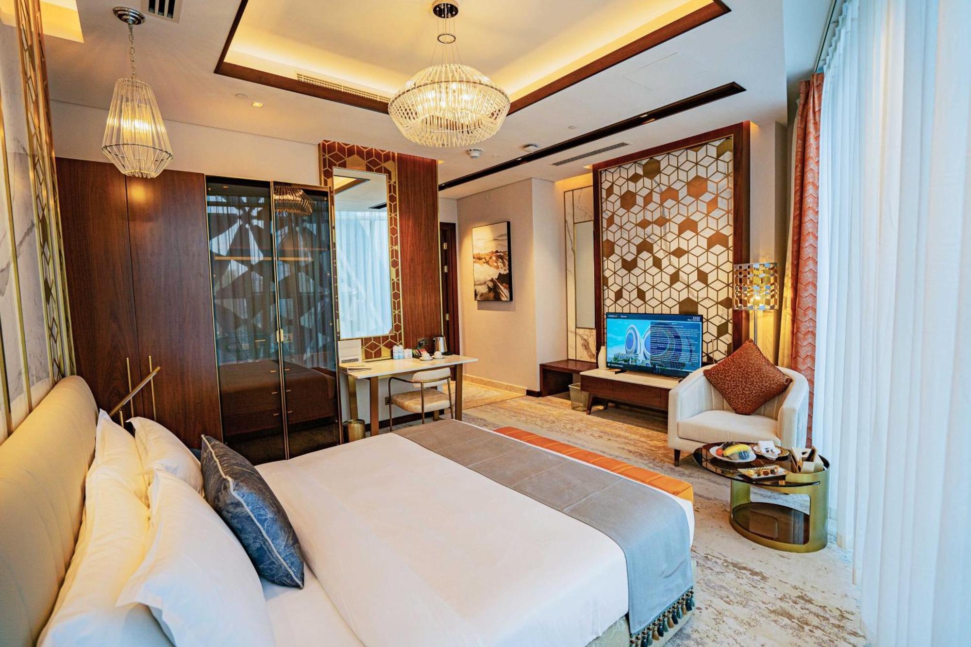 Velero Hotel Doha Lusail Eksteriør billede A bedroom at the hotel